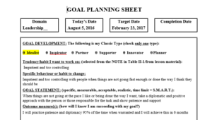 Goal form types example