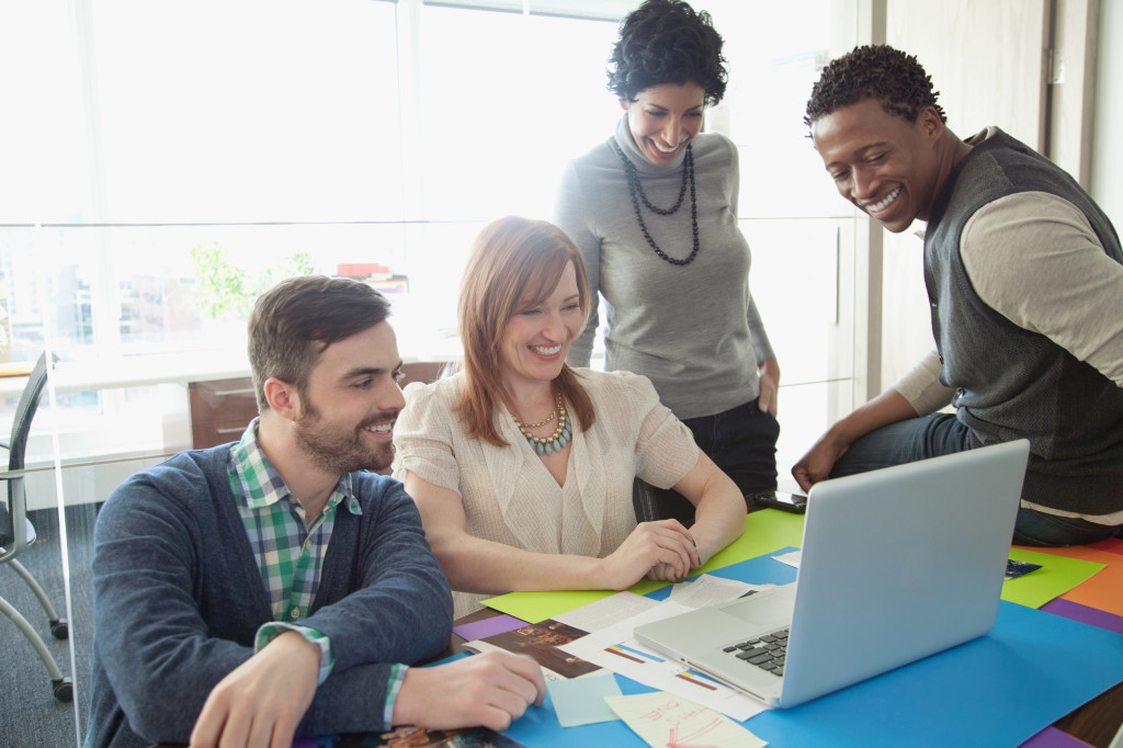 office group in discussion