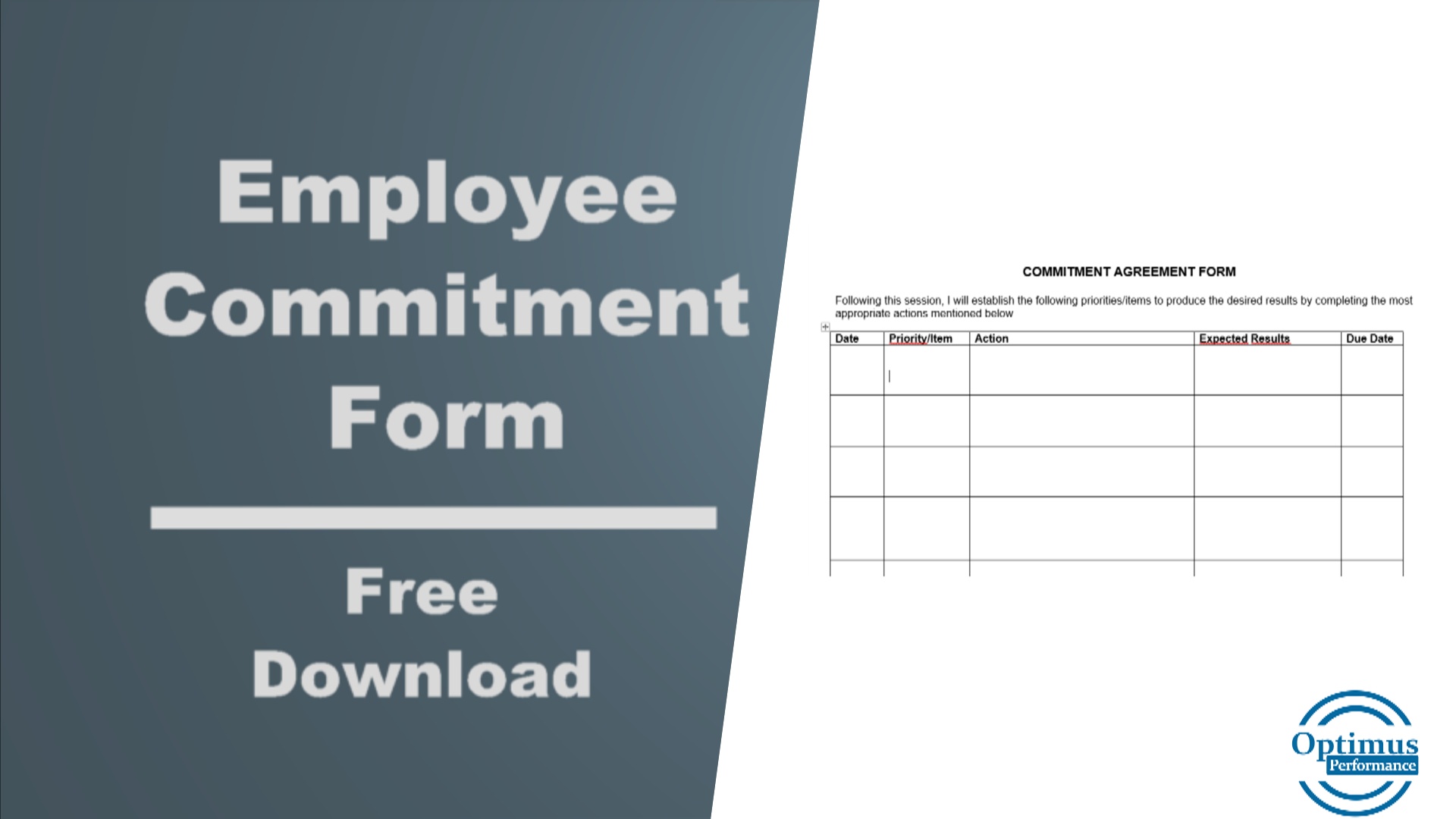 employee commitment form